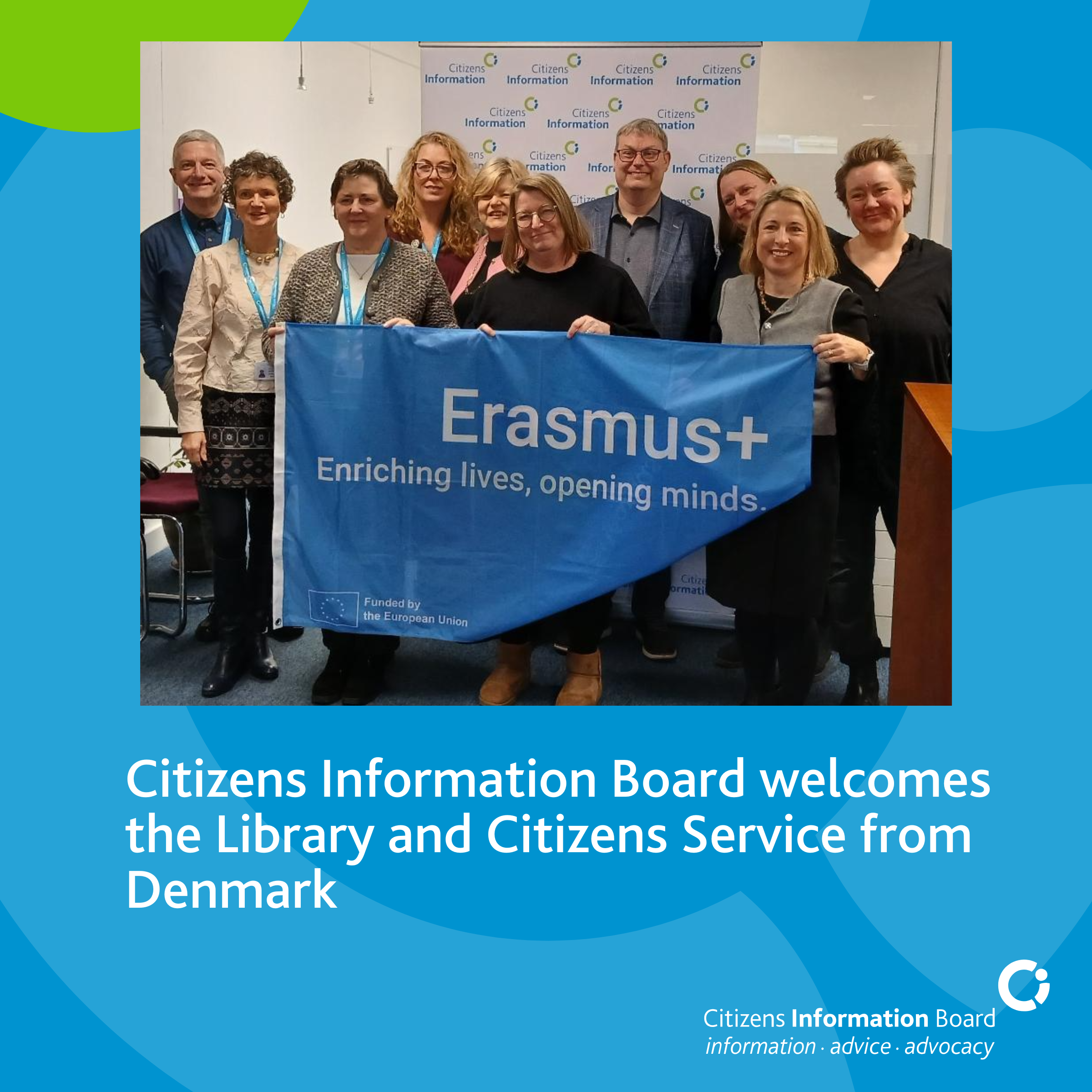 Staff from the Library and Citizens Service, Bray Citizens Information Service, and Citizens Information Board during a recent visit.